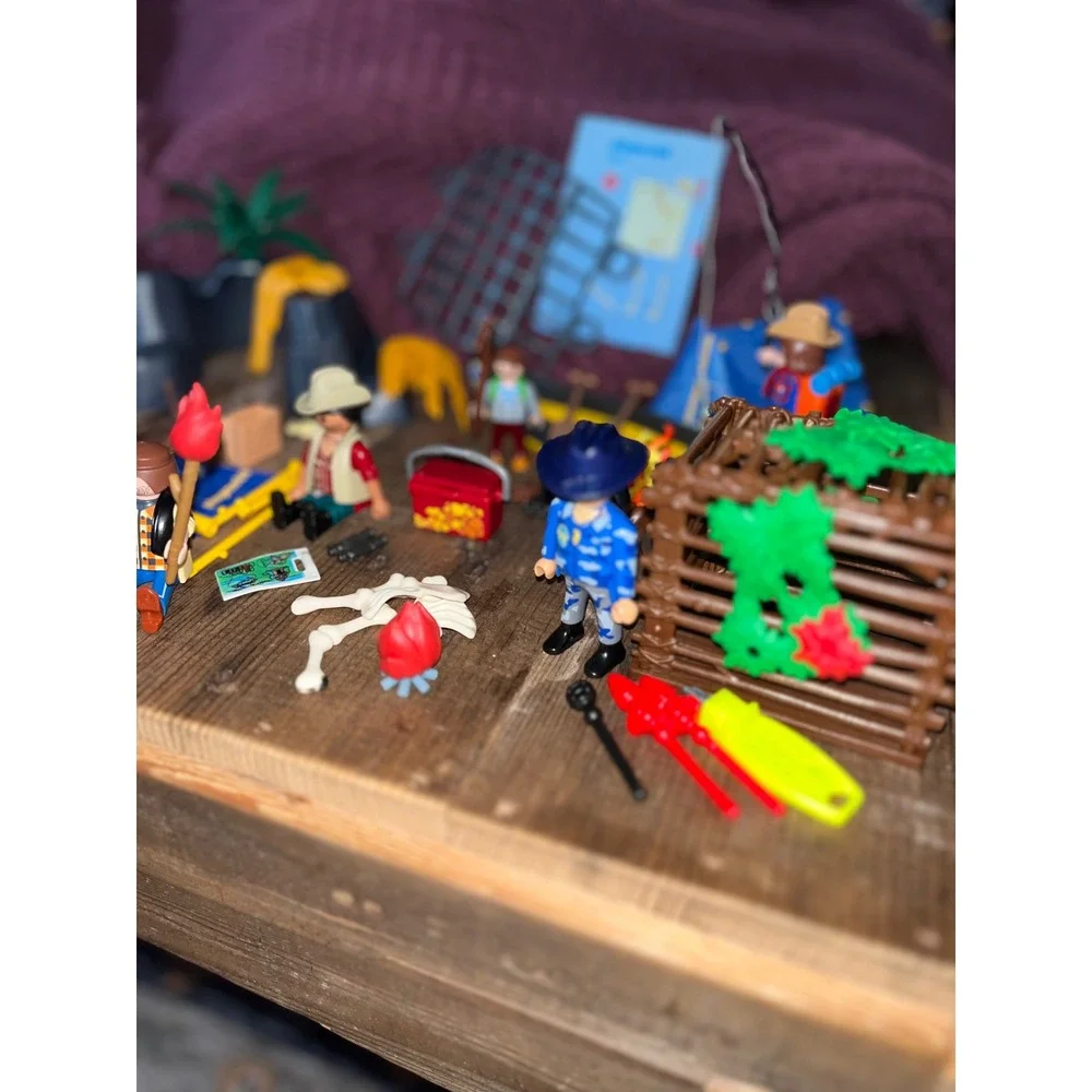 Playmobil Adventure Lot ATV Canoe Tent Figures Skeleton Jungle Safari